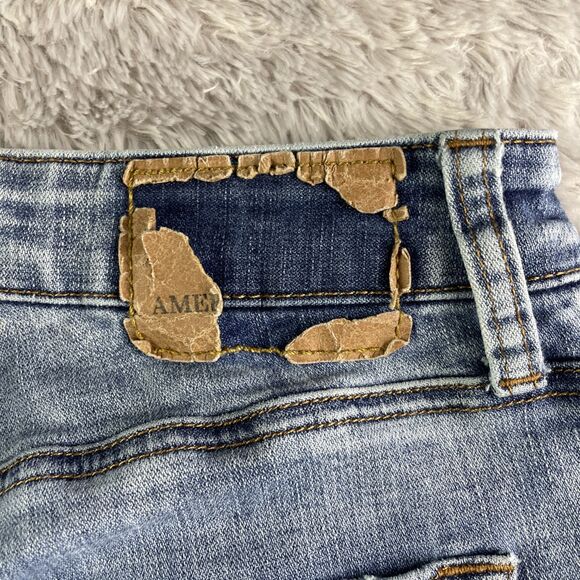 American Eagle Jeans Mens 30x30 Blue Extreme Flex 4 Distressed Original Straight - Picture 10 of 13